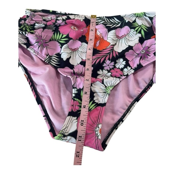Salt + Cove Juniors Floral‎ Side Tie High Waist Swim Bottom Separates Junior NEW - Picture 3 of 9